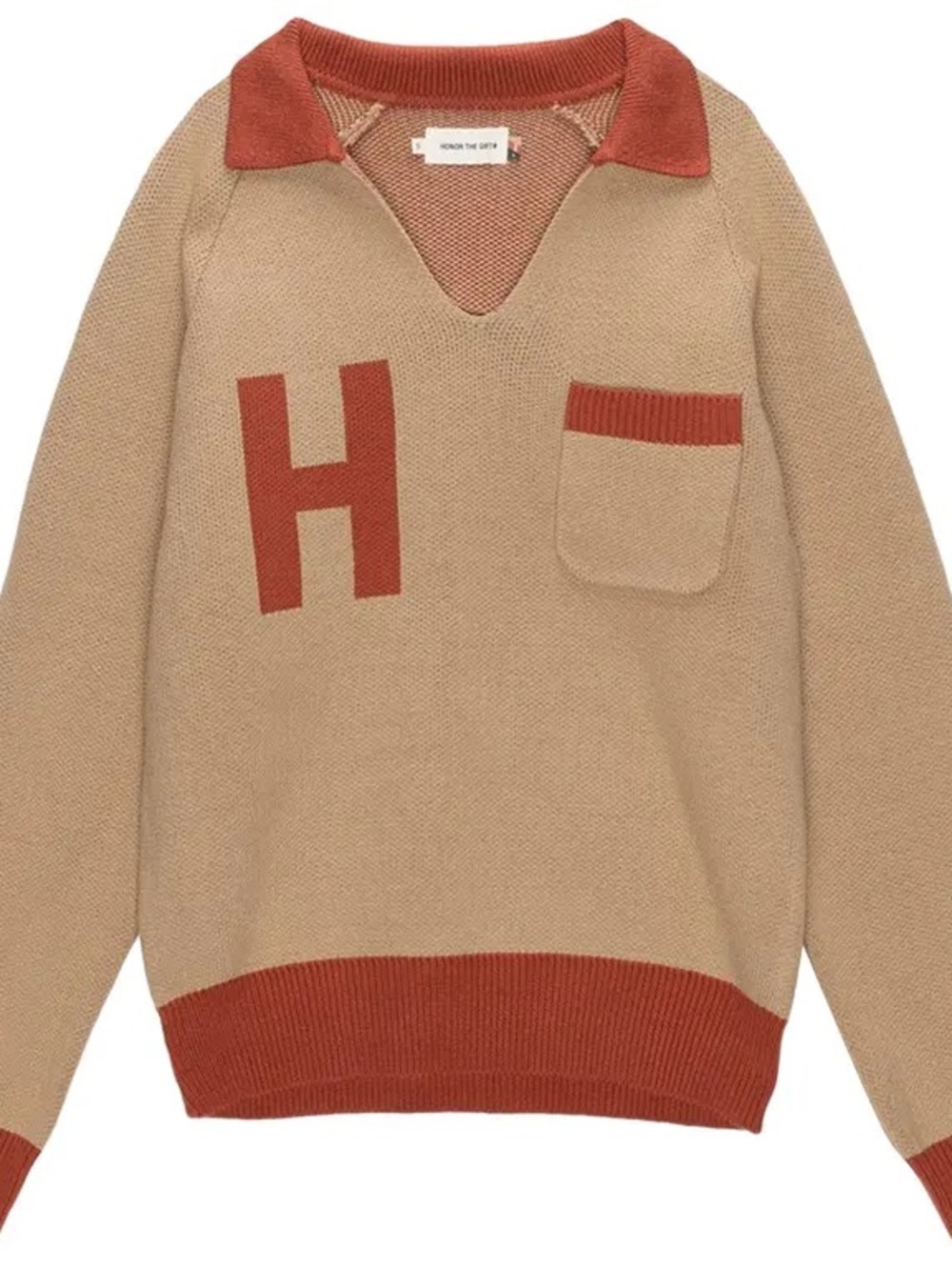 Honor The Gift Otis Knit Sweater in the coyote/cream colorway